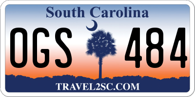 SC license plate OGS484