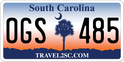 SC license plate OGS485