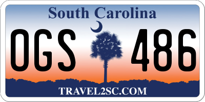 SC license plate OGS486
