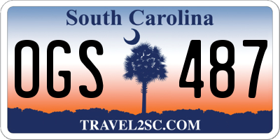 SC license plate OGS487