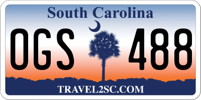 SC license plate OGS488
