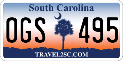 SC license plate OGS495