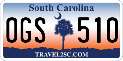 SC license plate OGS510
