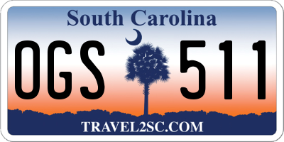 SC license plate OGS511