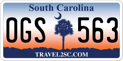 SC license plate OGS563