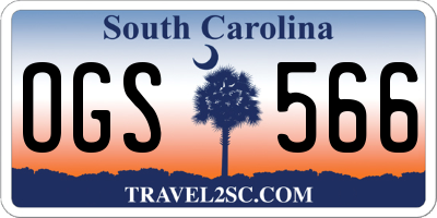 SC license plate OGS566