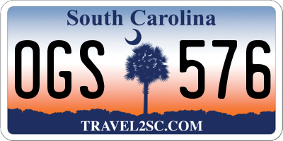 SC license plate OGS576