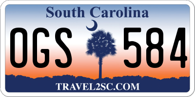 SC license plate OGS584