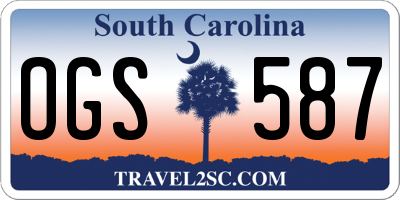 SC license plate OGS587