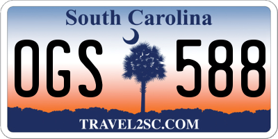 SC license plate OGS588