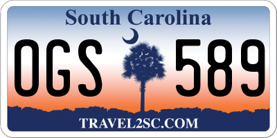 SC license plate OGS589