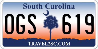SC license plate OGS619