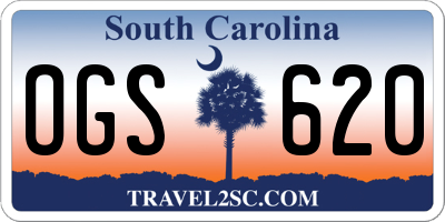 SC license plate OGS620