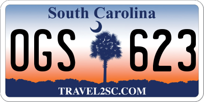 SC license plate OGS623