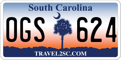 SC license plate OGS624