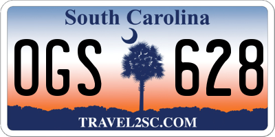 SC license plate OGS628