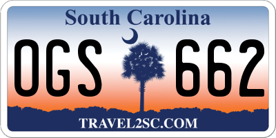 SC license plate OGS662