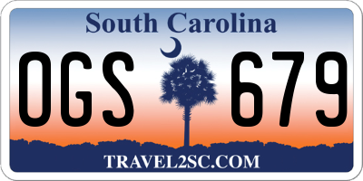 SC license plate OGS679