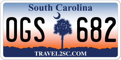 SC license plate OGS682