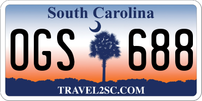 SC license plate OGS688