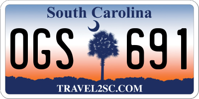 SC license plate OGS691