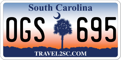 SC license plate OGS695