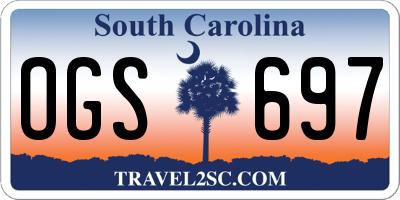 SC license plate OGS697