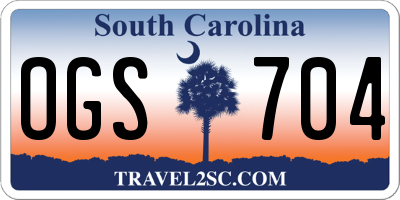 SC license plate OGS704