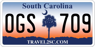 SC license plate OGS709