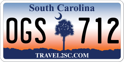 SC license plate OGS712
