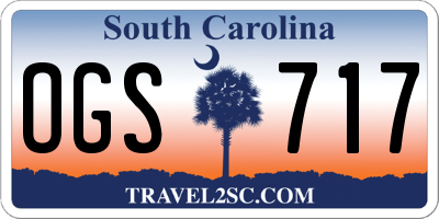 SC license plate OGS717
