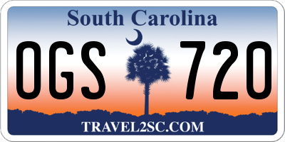 SC license plate OGS720