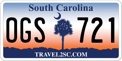 SC license plate OGS721