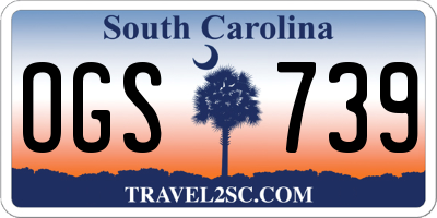 SC license plate OGS739