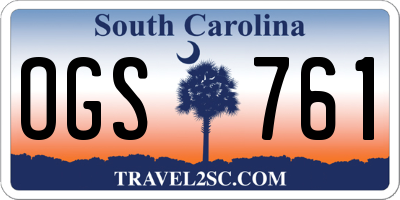 SC license plate OGS761