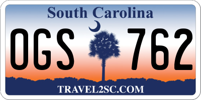 SC license plate OGS762