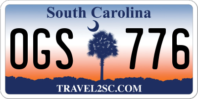 SC license plate OGS776
