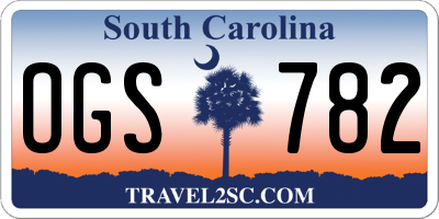 SC license plate OGS782