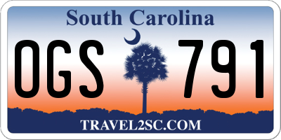SC license plate OGS791