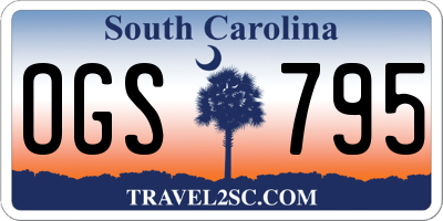 SC license plate OGS795
