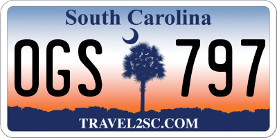 SC license plate OGS797