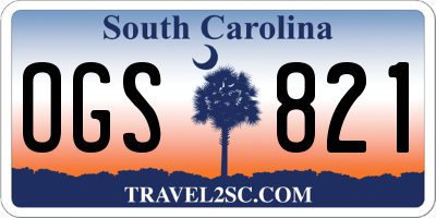 SC license plate OGS821