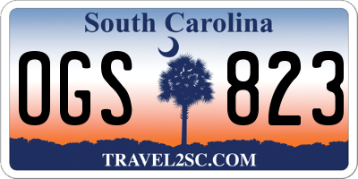 SC license plate OGS823