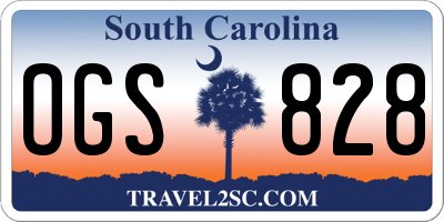 SC license plate OGS828