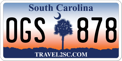 SC license plate OGS878