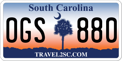 SC license plate OGS880