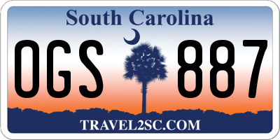 SC license plate OGS887