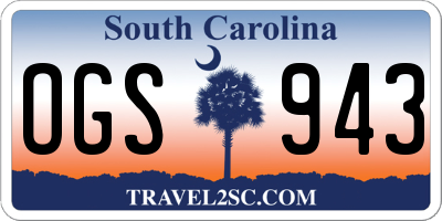 SC license plate OGS943