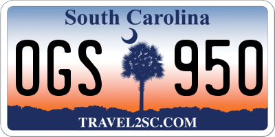 SC license plate OGS950