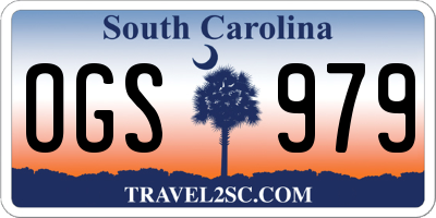 SC license plate OGS979